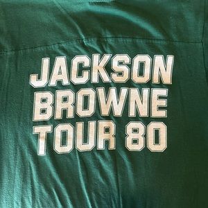Vintage 1980 Jackson Browne Hold Out Tour concert rugby tee